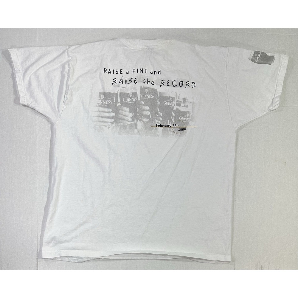 Vintage 2000 Guinness Great Guinness Toast Tee Raise a Pint Beer Shirt XL